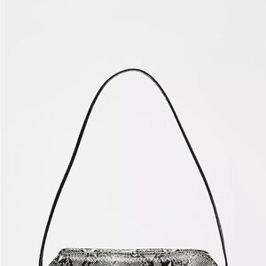 Zara Black and White Snakeskin Mini Bag